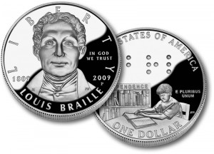 Louis Braille Commemorative Proof Silver Coin Louis Braille Commemorative Proof Silver Coin - Click to Enlarge