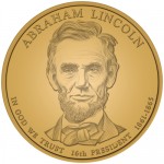 2010 Abraham Lincoln Presidential $1 Coin, Obverse