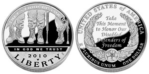 2010 American Veterans Disabled For Life Proof Coin (US Mint image) 2010 American Veterans Disabled For Life Proof Coin - Click to Enlarge
