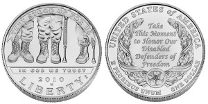 2010 American Veterans Disabled For Life Uncirculated Coin (US Mint images) 2010 American Veterans Disabled For Life Uncirculated Coin - Click to Enlarge