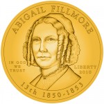 Abigail Fillmore First Spouse Gold Coin line-art Obverse Abigail Fillmore First Spouse Gold Coin line-art Obverse