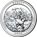 2012 Denali National Park Quarter (US Mint image) 2012 Denali National Park Quarter (US Mint image)