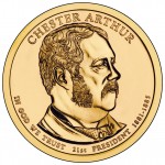 2012 Chester Arthur Presidential $1 Coin (US Mint image) 2012 Chester Arthur Presidential $1 Coin (US Mint image)